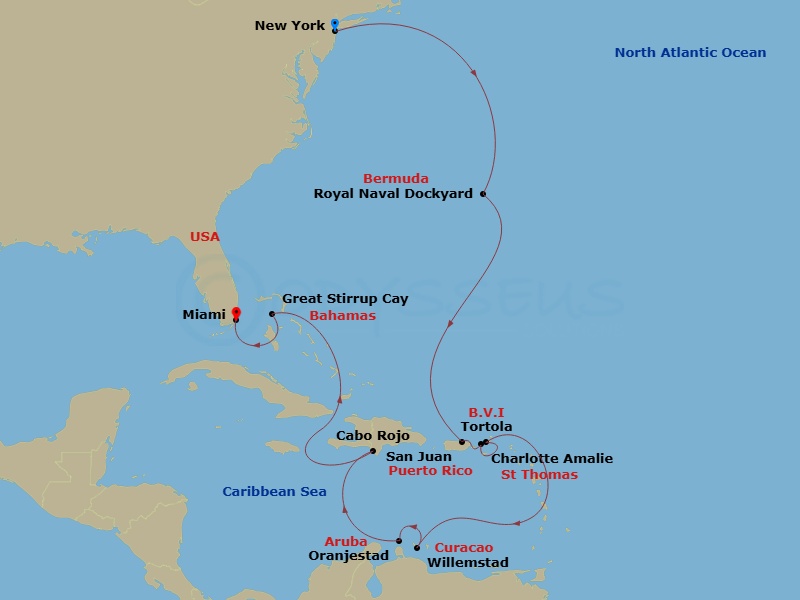 Itinerary map