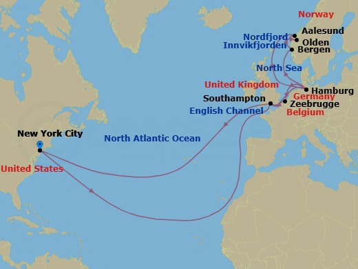 Itinerary map