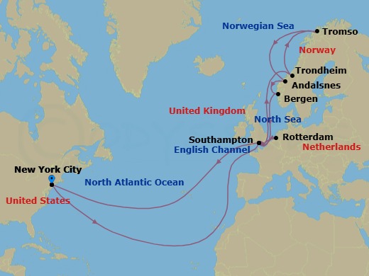 Itinerary map