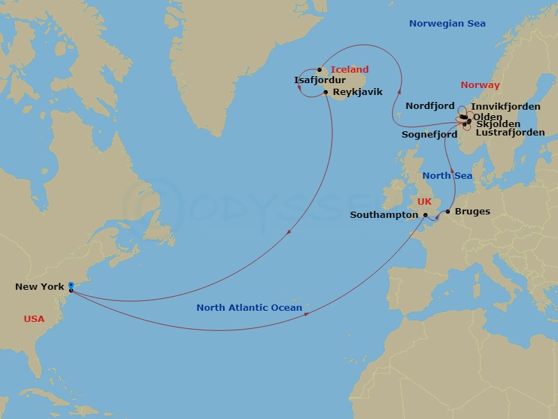 Itinerary map