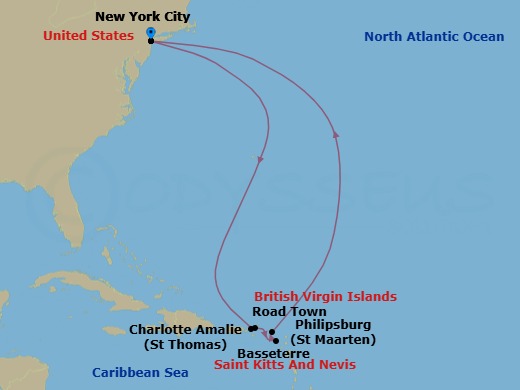 Itinerary map