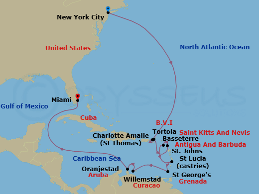 Itinerary map