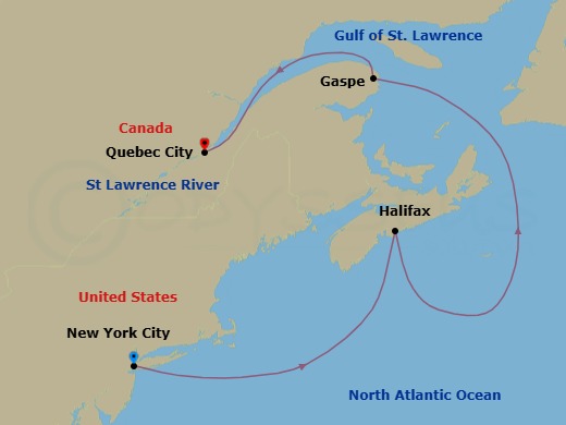 Itinerary map