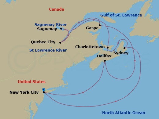 Itinerary map