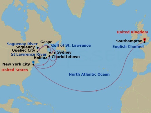 Itinerary map
