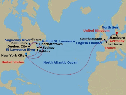 Itinerary map