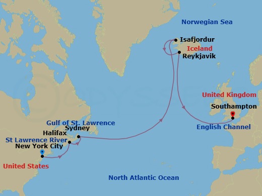 Itinerary map