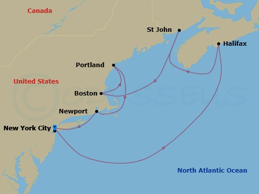 Itinerary map
