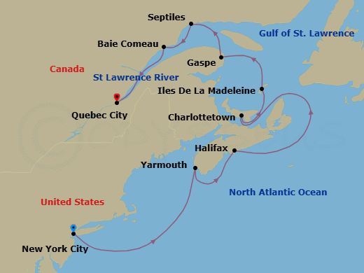 Itinerary map