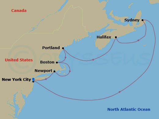 Itinerary map