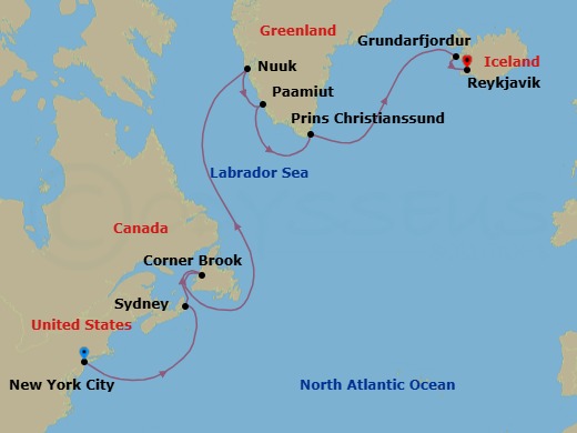 Itinerary map