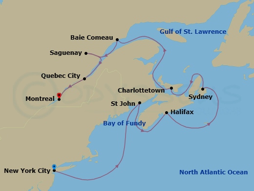 Itinerary map