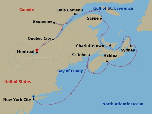 Itinerary map