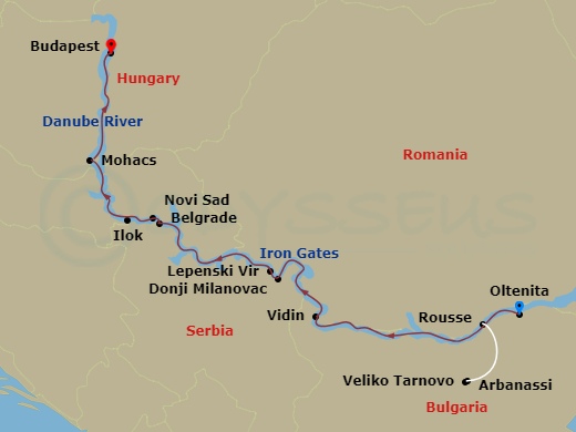 Itinerary map