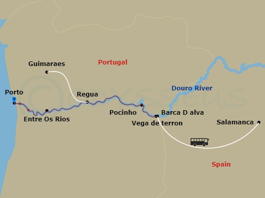 Itinerary map