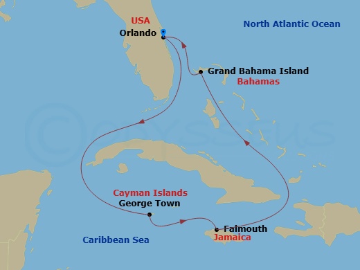 Itinerary map