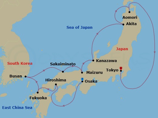 Itinerary map