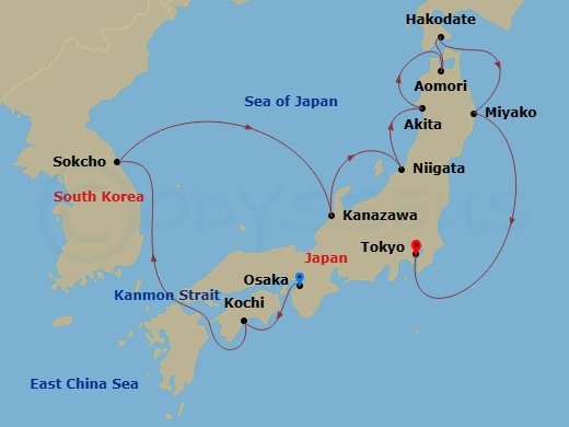 Itinerary map