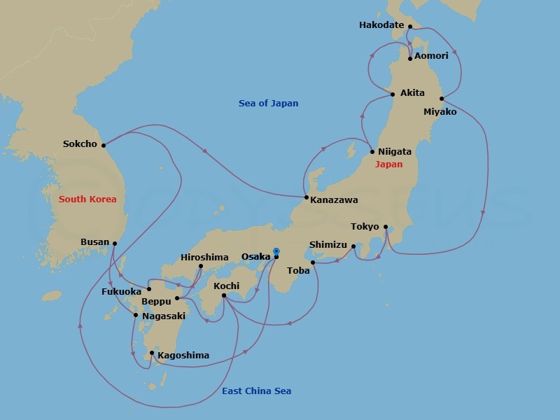 Itinerary map
