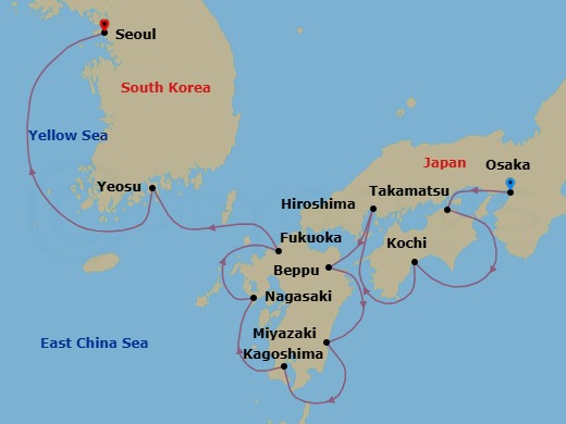 Itinerary map