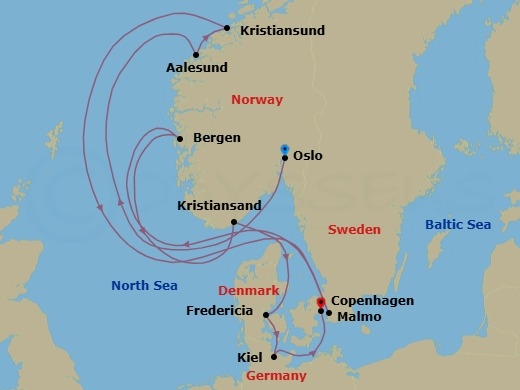 Itinerary map