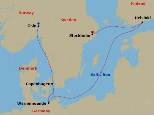 Itinerary map