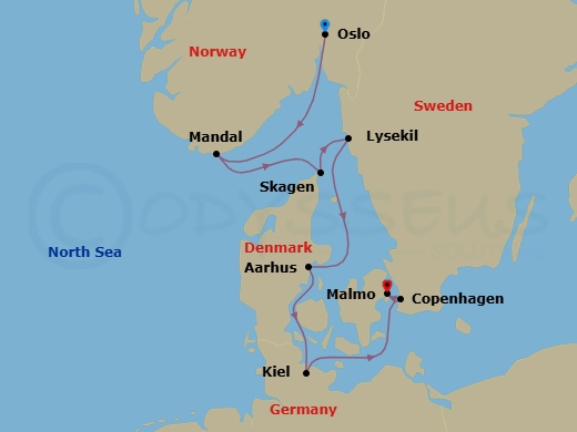 Itinerary map