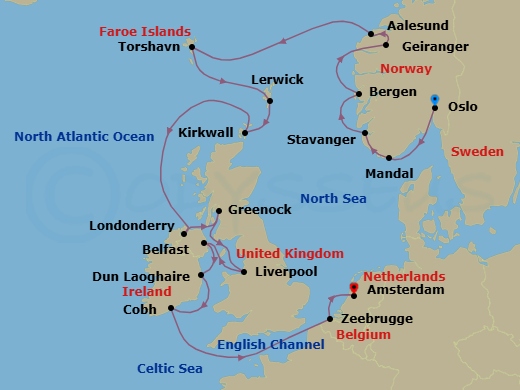 Itinerary map