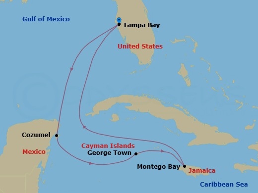 Itinerary map