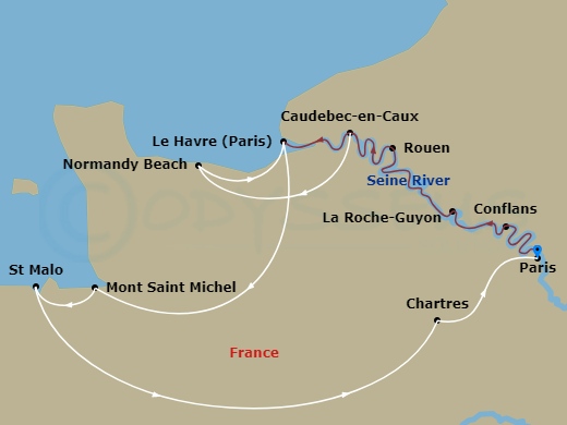 Itinerary map