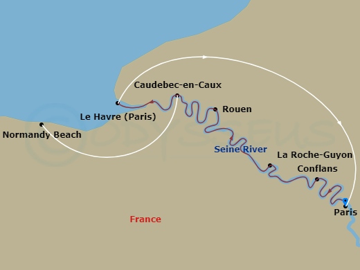 Itinerary map