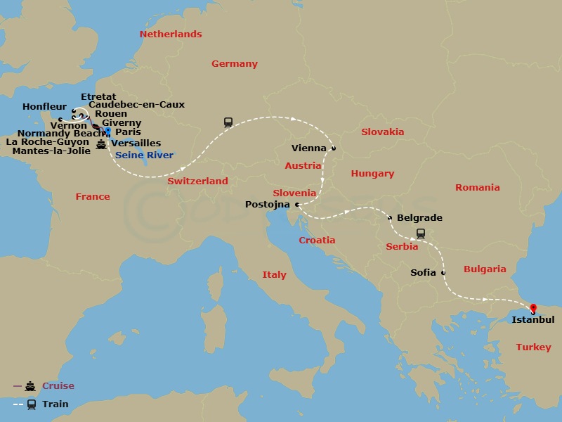 Itinerary map