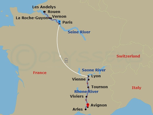 Itinerary map