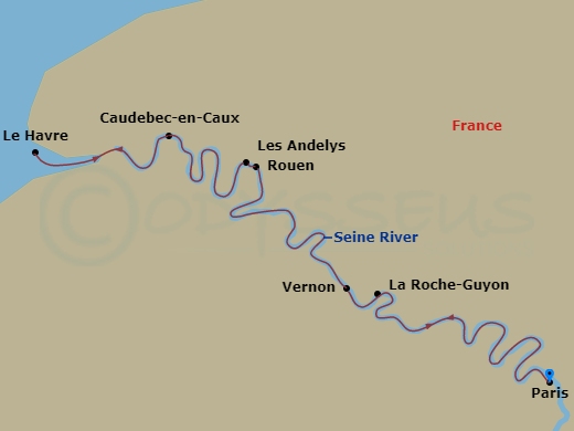 Itinerary map