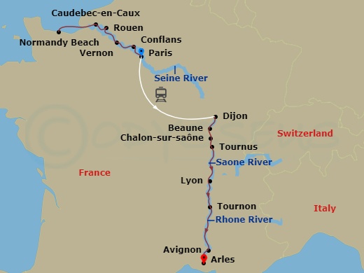 Itinerary map