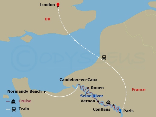 Itinerary map