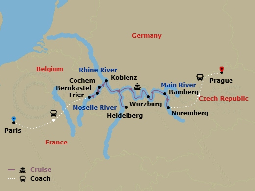 Itinerary map