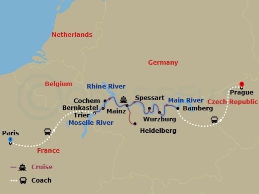 Itinerary map
