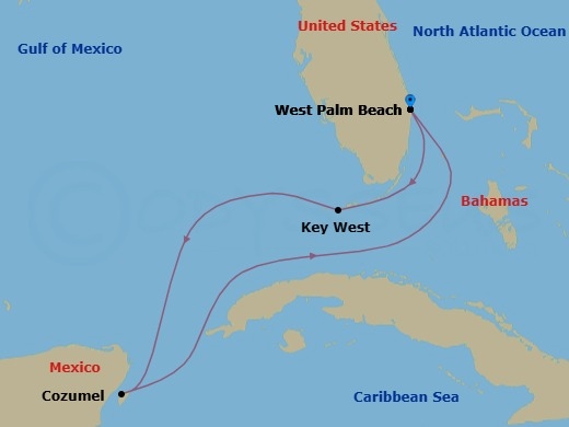 Itinerary map