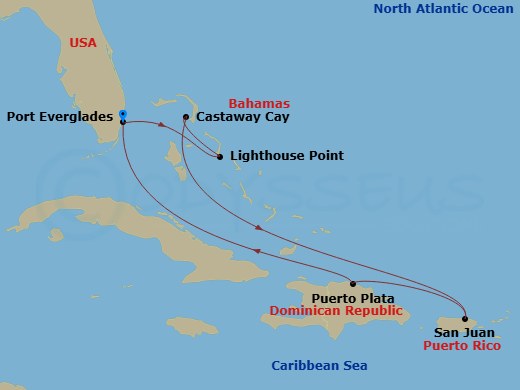 Itinerary map
