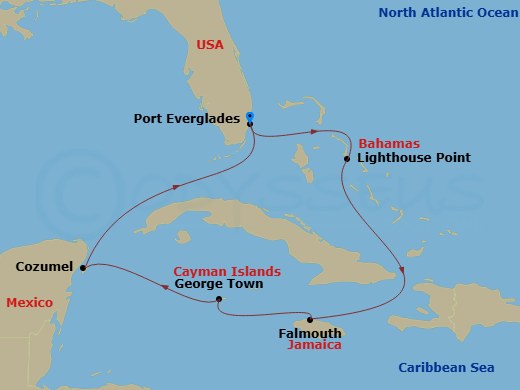 Itinerary map