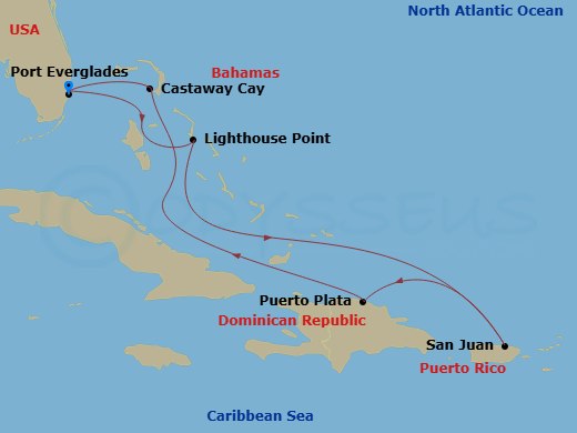 Itinerary map