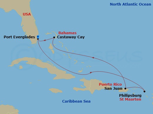 Itinerary map