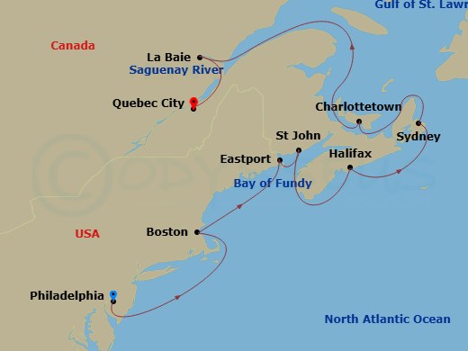 Itinerary map