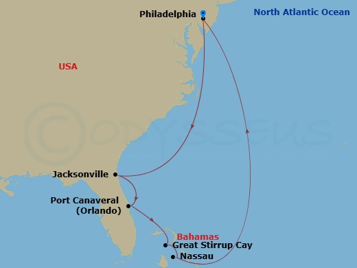 Itinerary map