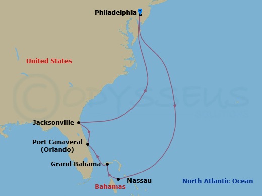 Itinerary map