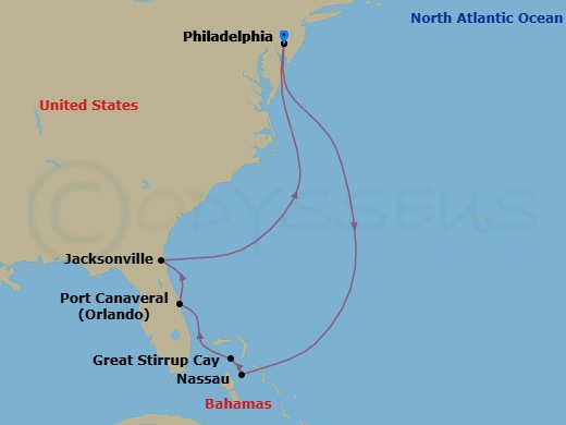 Itinerary map