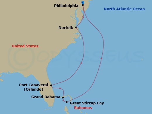 Itinerary map