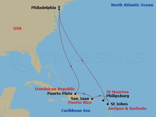 Itinerary map