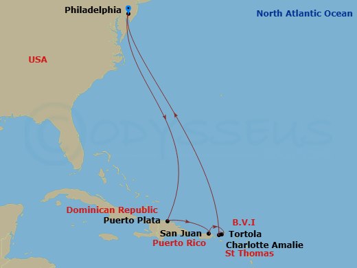 Itinerary map